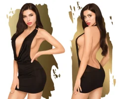 Minikleid Rückenausschnitt Dessous