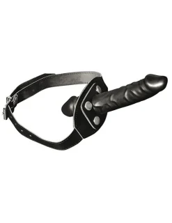 M&-Knebel mit abnehmbarem Dildo schwarz