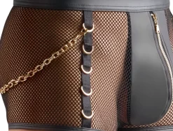 Netz Pants mit Ketten und Ringe