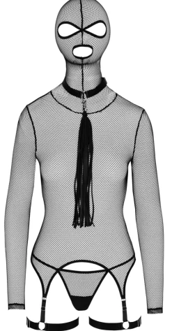 Netzhemd mit Halsband und Flogger