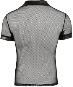 Netz-Shirt in schwarz