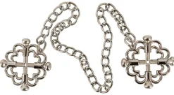 Nippelklemmen mit Kette aus Edelstahl