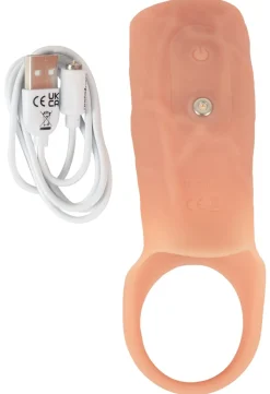 Offene Penismanschette mit Hodenring und Vibration