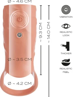 Offene Penismanschette mit Hodenring und Vibration