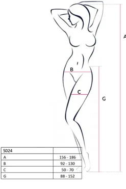 Ouvert Strumpfhose S024 rot Universalgröße