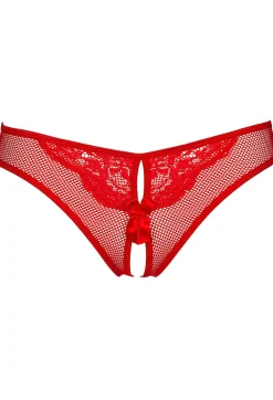 Ouvert-Panty Blütenspitze Netzstoff