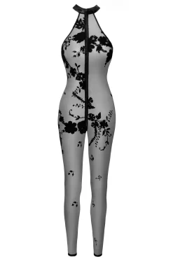 Overall aus Netzstoff mit Samtaufdruck