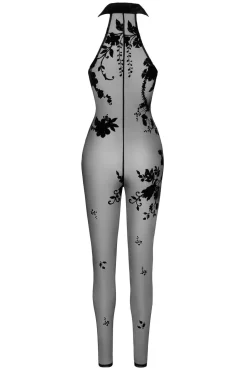 Overall aus Netzstoff mit Samtaufdruck