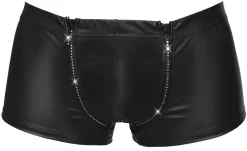 Pants im edlem Mattlook mit Strass-Reißverschluss aus weichem Material