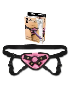 Pink Velvet Strap-On Harness