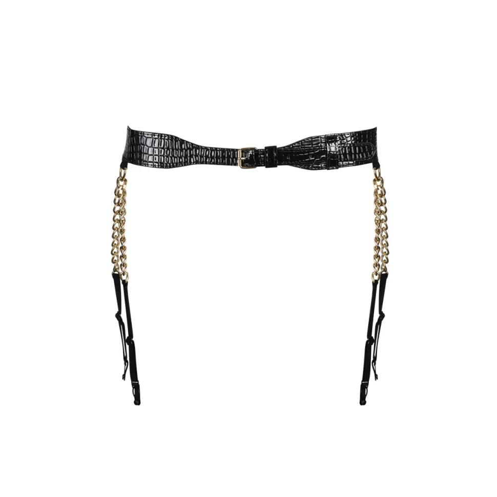 Plus Size Strapsgürtel Ketten Schlangenlederoptik