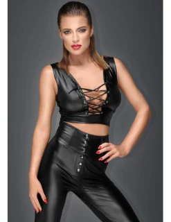 Powerwetlook Top mit Schnürung