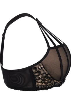 Push-Up BH schwarz-beige