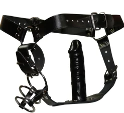 Riemen-String aus Leder mit Analplug