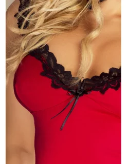 rotes Nachtkleid Costa Rica rot/schwarz