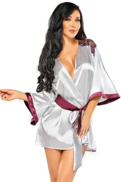 Satin Kimono mit String