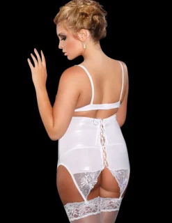 schwarzberry Long weiß Strapsgürtel ADM1058