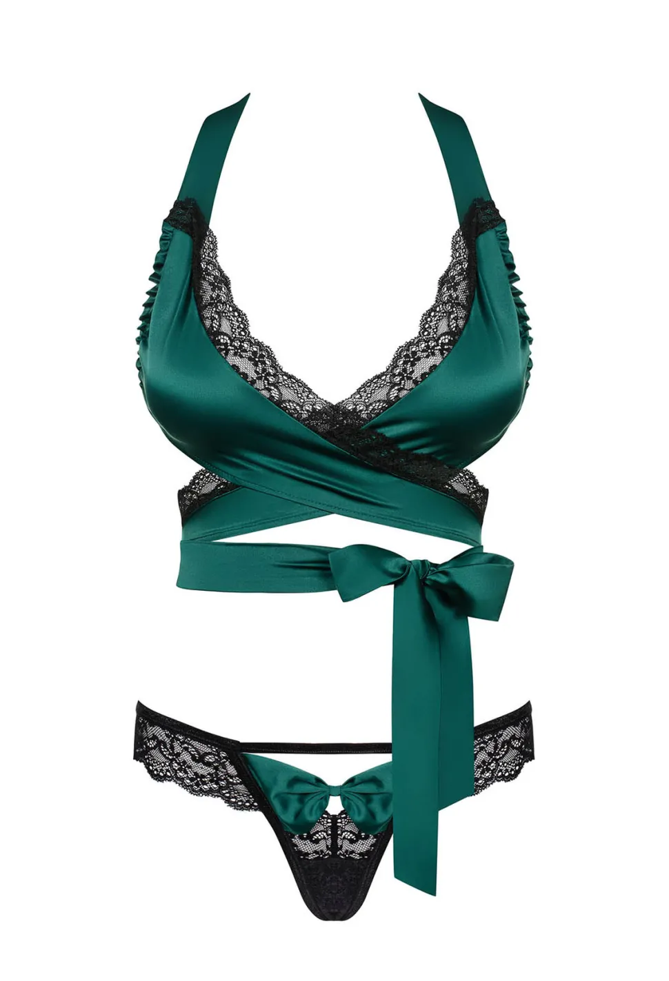 Sensuelia Top & Thong grün