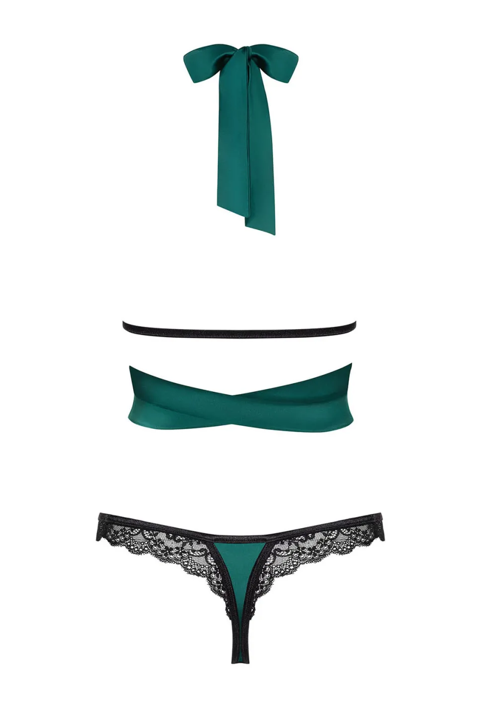 Sensuelia Top & Thong grün