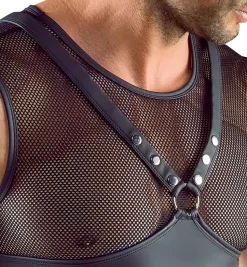 Shirt im Mattlook mit Netz