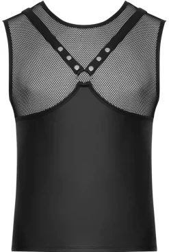 Shirt im Mattlook mit Netz