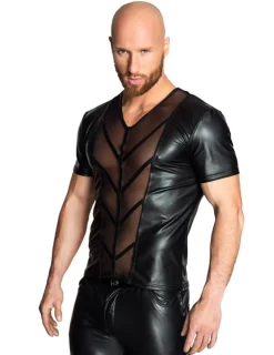 Shirt mit transparenten Einsätzen