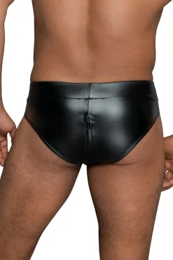 Shorts Wetlook mit durchgehendem Reißverschluss