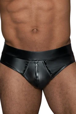 Shorts Wetlook mit durchgehendem Reißverschluss