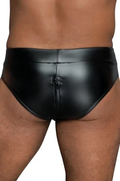 Shorts Wetlook mit durchgehendem Reißverschluss