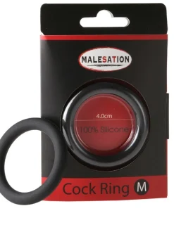 Silicone Cock-Ring schwarz M (Ø 4 cm)