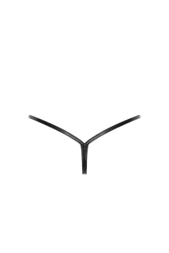 Snake Wetlook String in Schwarz