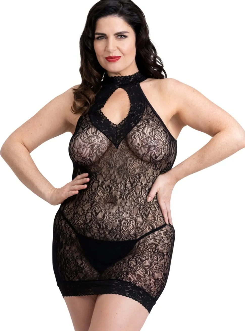 Spanking Netzkleid schwarz