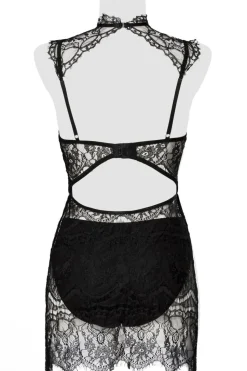 Spitzen Negligé schwarz 15310