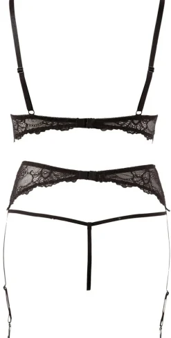 Spitzen Straps Set Ouvert mit Perlen