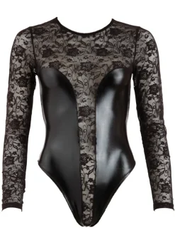 Spitzen-Body mit Wetlook-Details