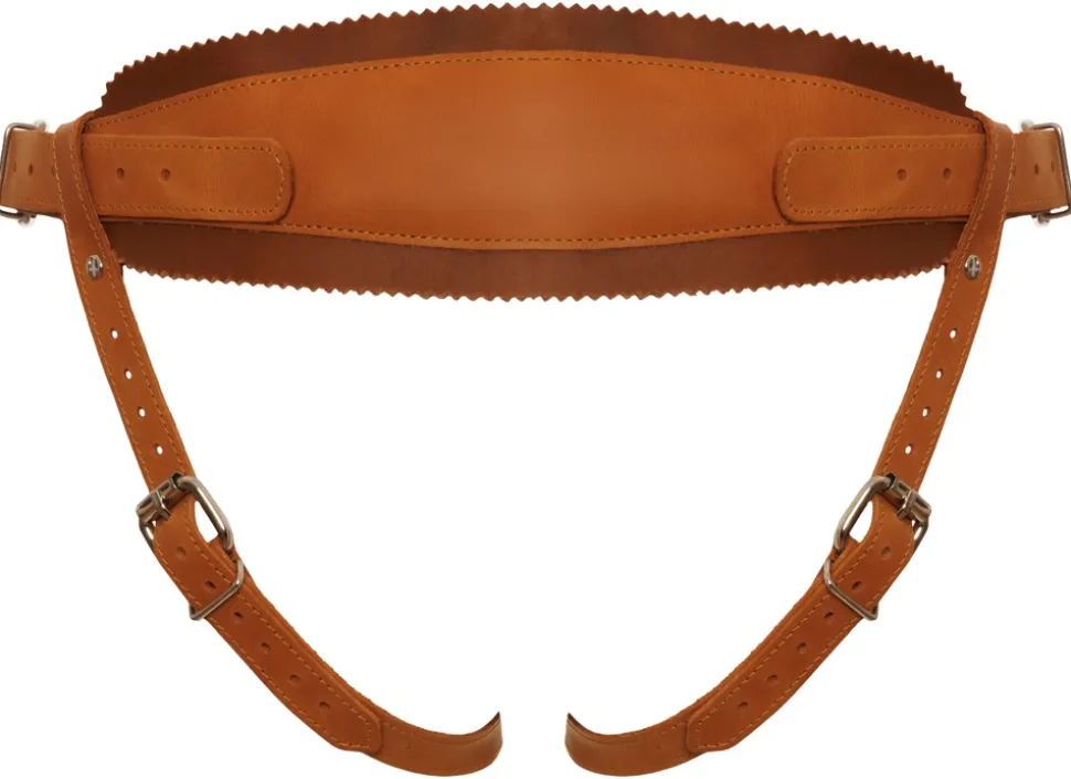 Strap-on-Jock aus Leder in braun