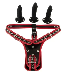 Strap-on-String mit 3 Dildos