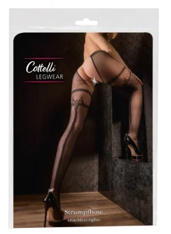 Straps Strumpfhose schwarz ouvert