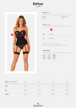 Straps-Corsage mit Muster