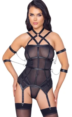 Strapshemd mit Klettfessel und Karabinerketten