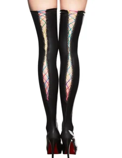 Straps-Strümpfe A0191 schwarz