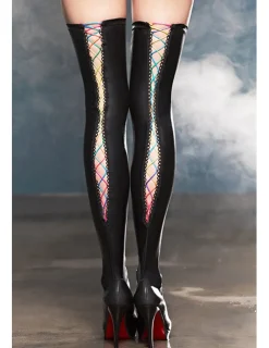 Straps-Strümpfe A0191 schwarz