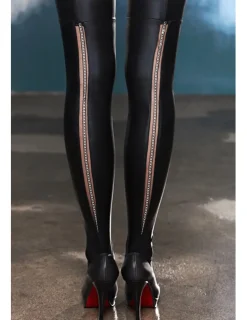 Straps-Strümpfe A0190 schwarz