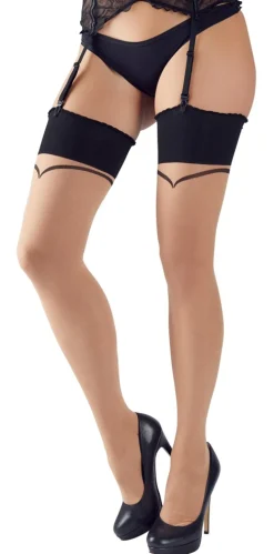 Strapsstrümpfe Naht hell