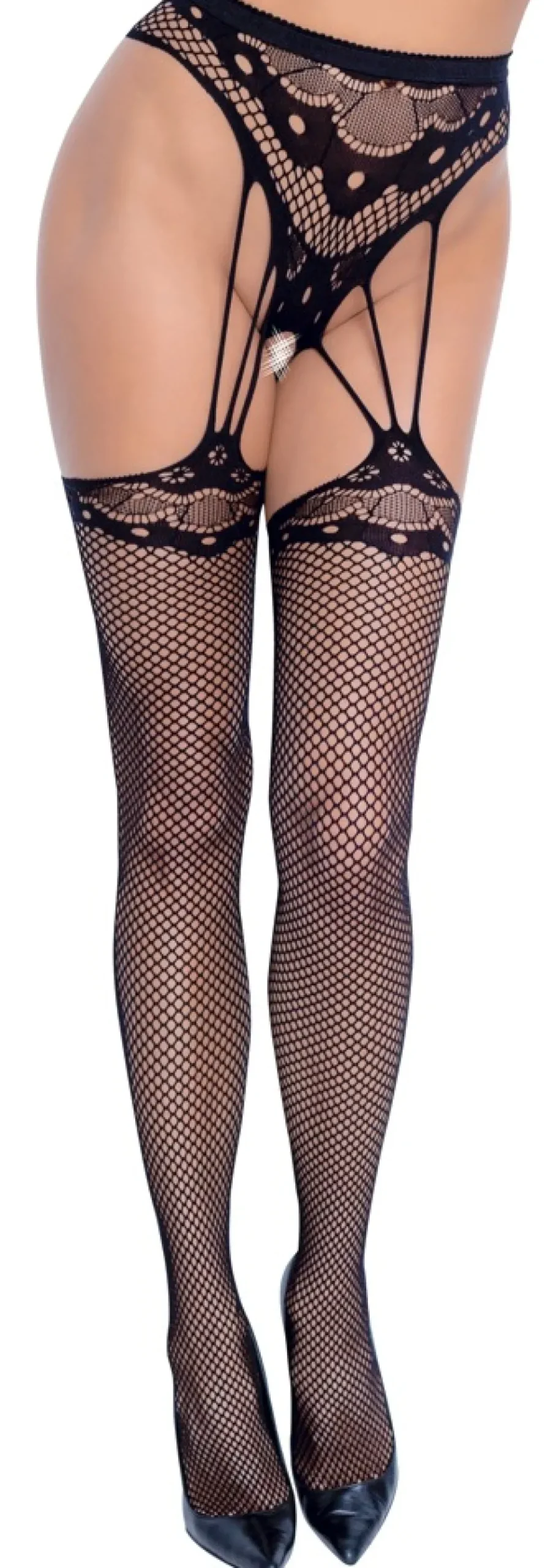 Strapsstrumpfhose schwarz