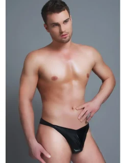 String Tanga MC/9026 Speed aus Wetlook Material schwarz