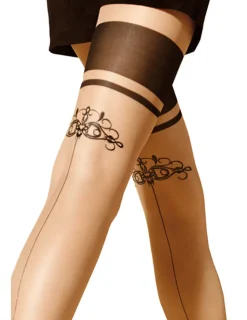 Strumpfhose Paula schwarz/natur