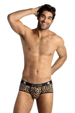 stylische Herren Panty im Leoparden-Look aus weicher und dehnbarer Mikrofaser