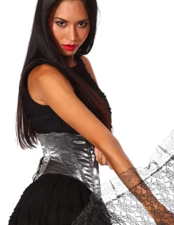 Taillen-Korsett Samt silber