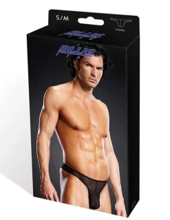 Tanga aus Mesh in schwarz